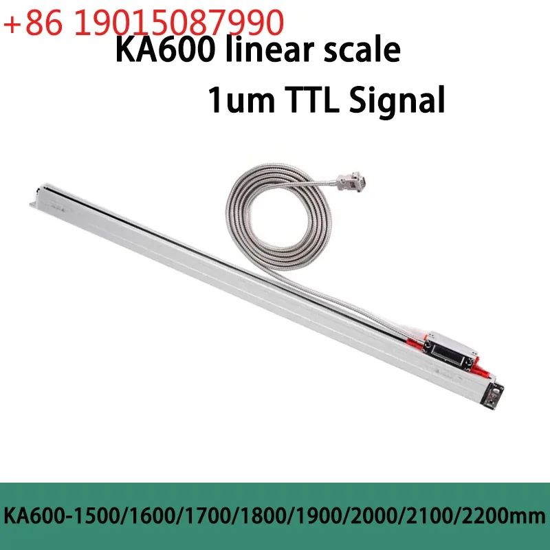 SINO 1um TTL KA-600 1500 1600 1700 1800 1900 2000 2100 2200mm DRO Linear Glass Scale KA600 0.001mm Optical Encoder Lathe Milling