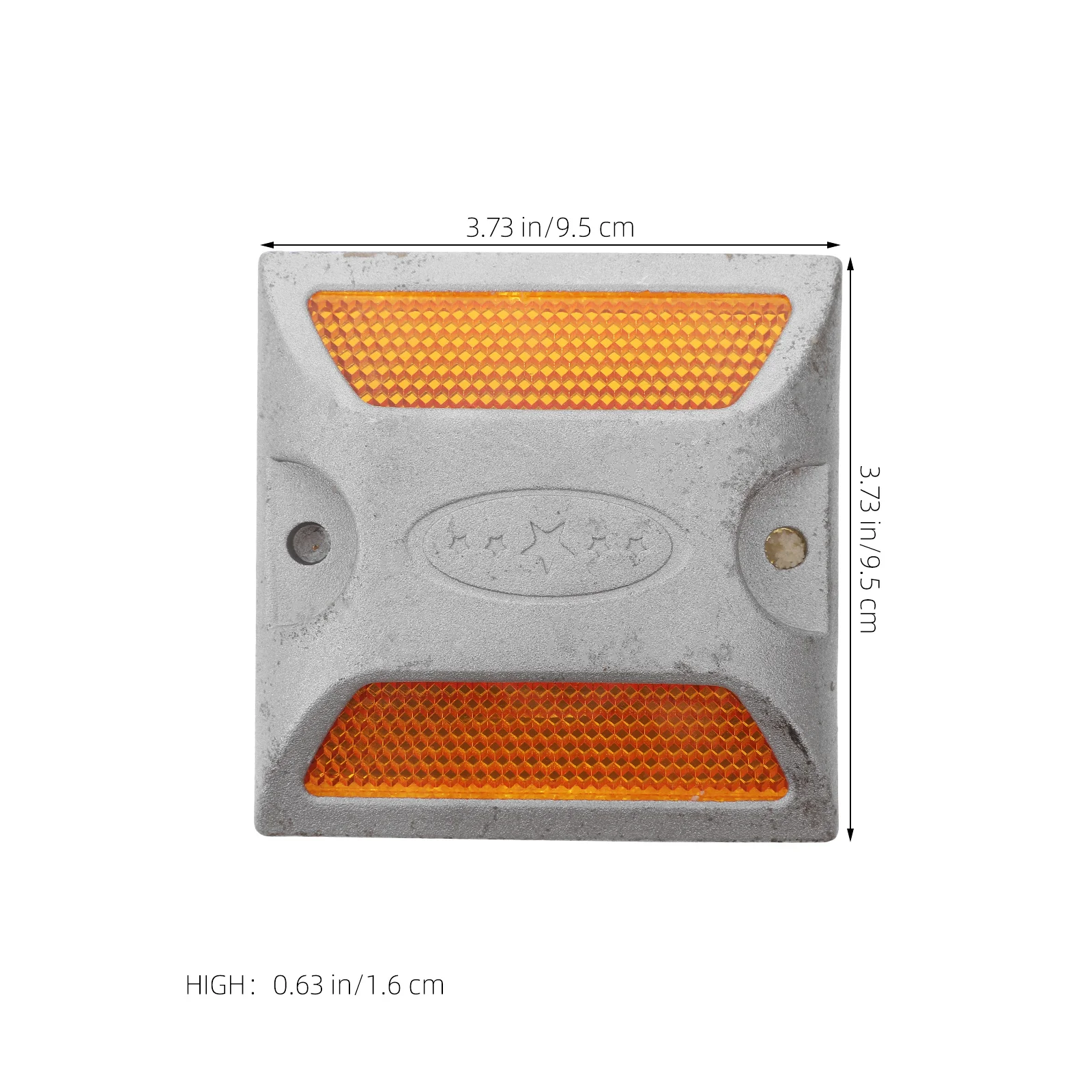 2pcs Square Reflectors For Driveway Trailer Garage Gate Safety Auto Car Parking Lot Reflective Markers