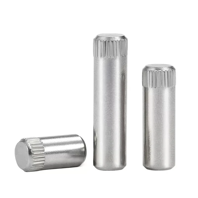 2~30pcs Knurled Pin 304 Stainless Steel Cylindrical Dowel Shaft Pin Toy Connecting Rod Lock M1.5 M2 M2.5 M3 M4 M5 M6M8 Hinge Pin