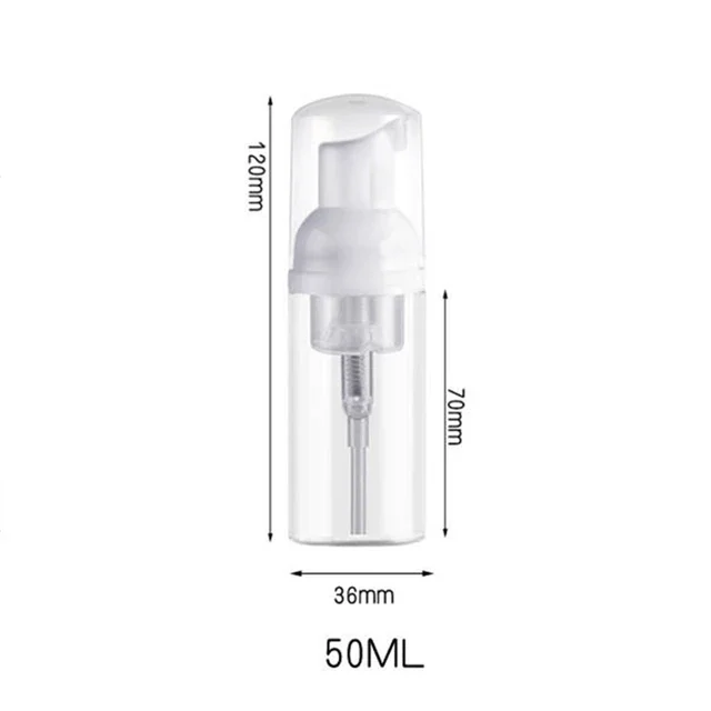 2 Stück 30ml 50ml 60ml 100ml Kunststoff-Schaumpumpflasche Leere Gesichts- und Wimpern-Kosmetikflasche Reiniger Seifenspender Schaumflasche