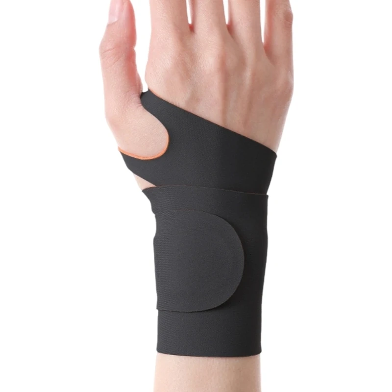 Q84C Breathable Wrist Support Wrap for Tennis and Badminton, with Adjustable Fastening and Thumb Opening for Fitness Training