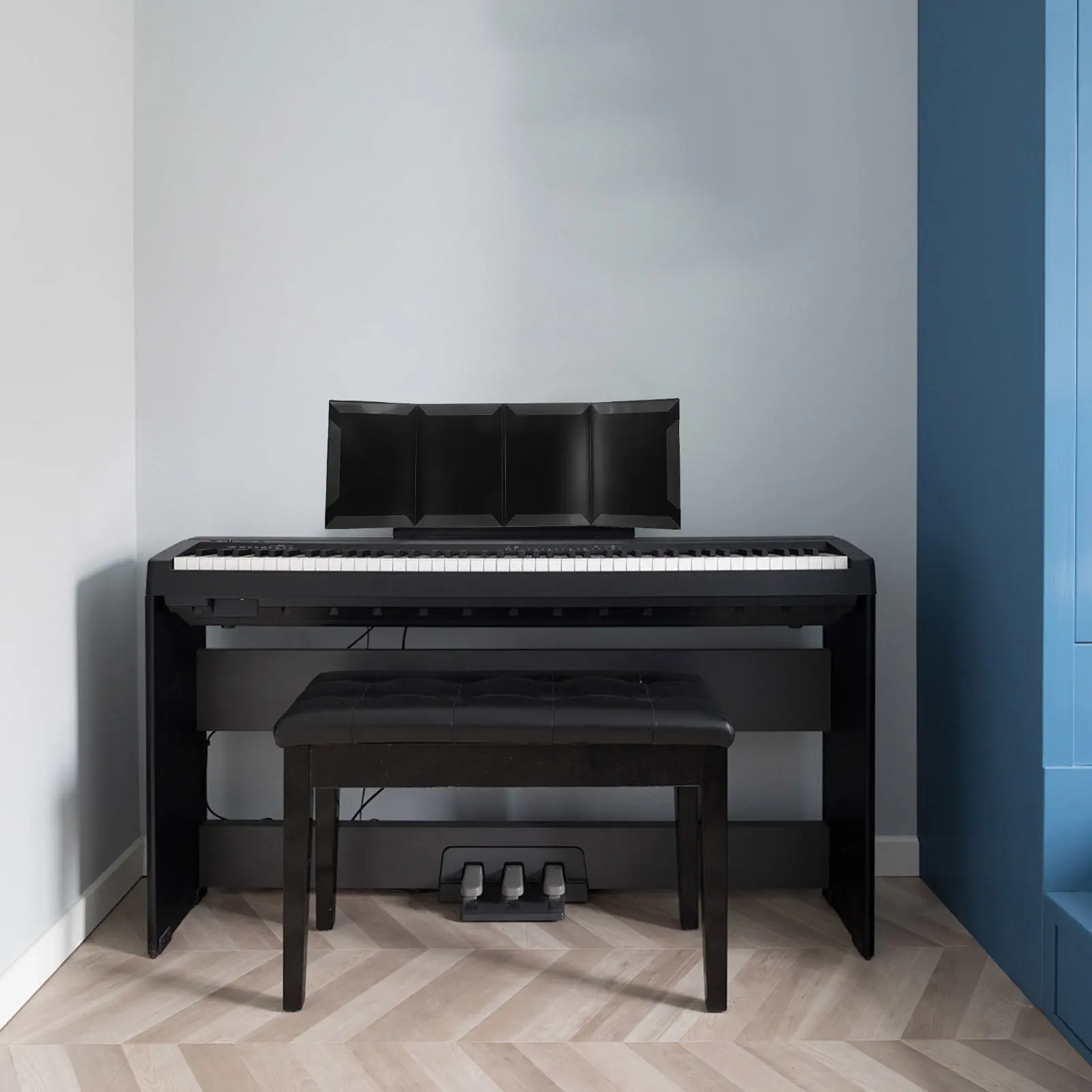 Carpeta para Partituras de Piano de 4 Páginas, Organizador de Partituras Multifuncional de Plástico, Carpeta Portátil Ligera para Coro, Fácil de Guardar