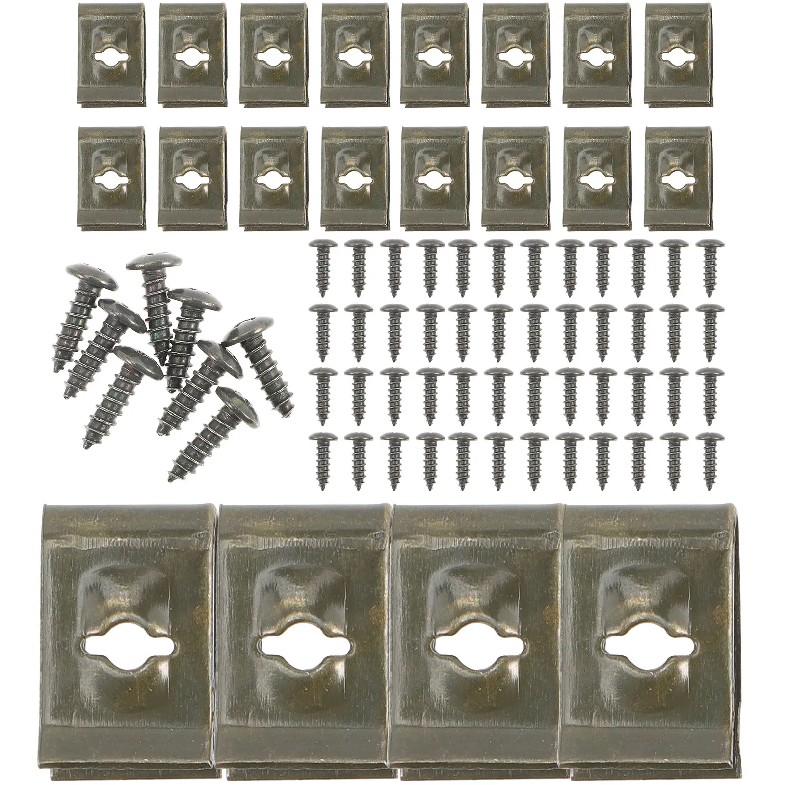 

Stainless Steel Fence Wire Clamps Set Self Tapping Screw Mounting Clips Metal Cable Fixing Tools For Wood Posts