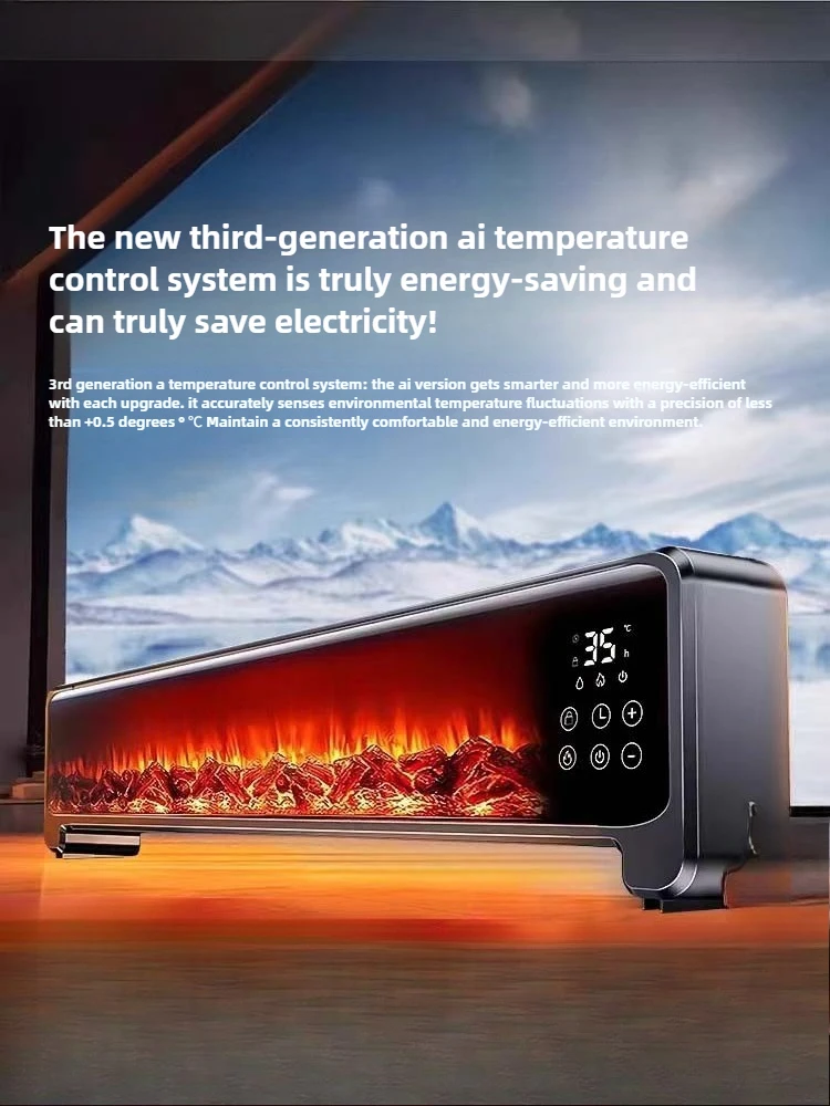 

Плинтус обогреватель AI энергосберегающий 2025 новый весь дом большой площади бытовой электрический вентилятор отопления артефакт зима