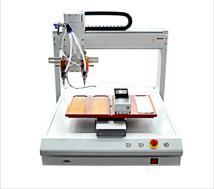 New Automatic Box Hot Melt Gluing Spray Dispenser Machine for PCB Board