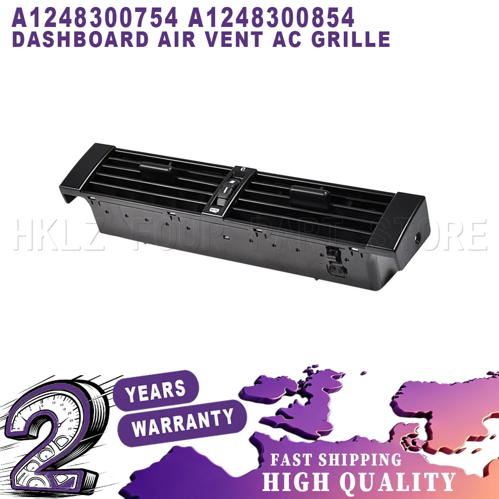 New Middle Front Dashboard Air Vent AC Grille Diffuser Panel For Mercedes-Benz W124 LHD/RHD Easy Installation Car Accessories
