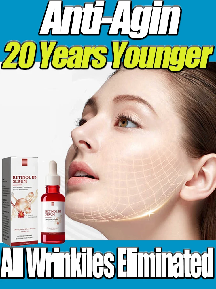 Instant Retinol Wrinkle Remover Face Serum Firming Lifting Anti-Aging Liquid Fade Fine Lines Whitening Korean Skin Care Products