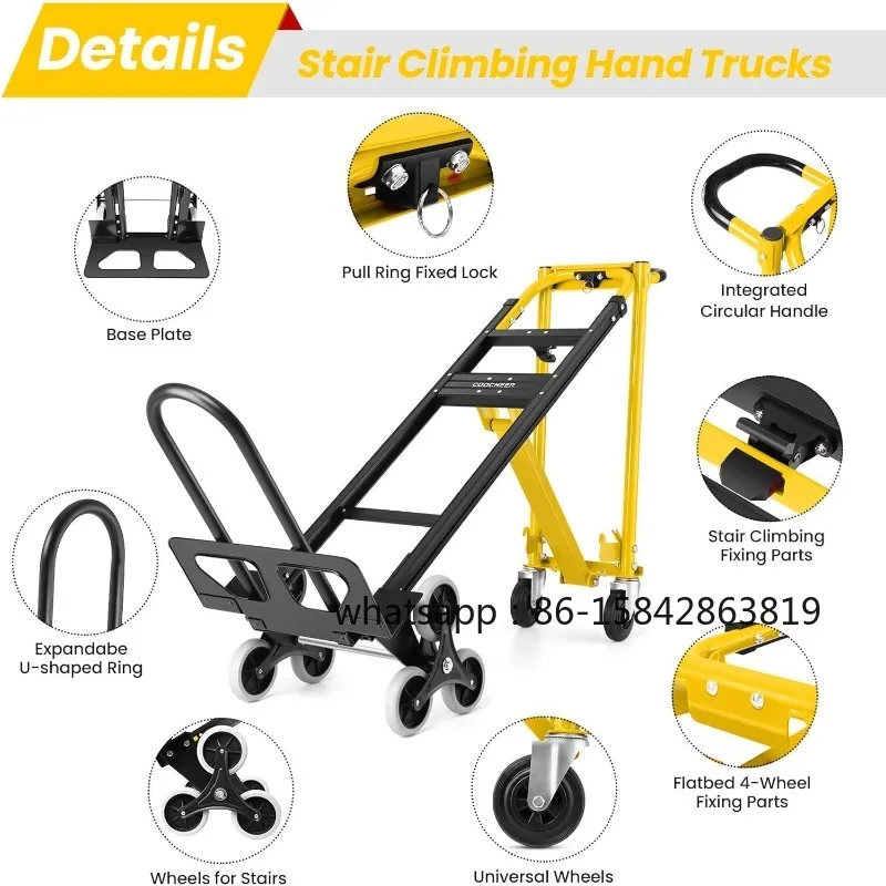 Go Downstairs Household Artifact Folding Truck Climbing Stairs Moving Machine Hand-pulled Truck Heavy Cargo Truck ClimbingStairs