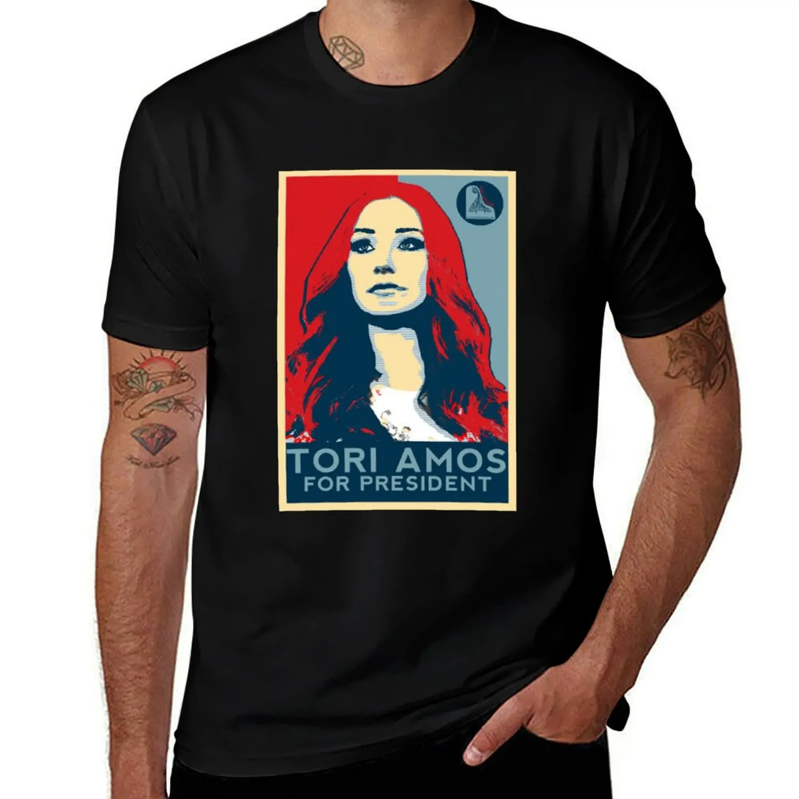 Tori Amos For President T-Shirt T-Shirt custom shirt Man t-shirt plain oversized graphic tee black t shirts for men