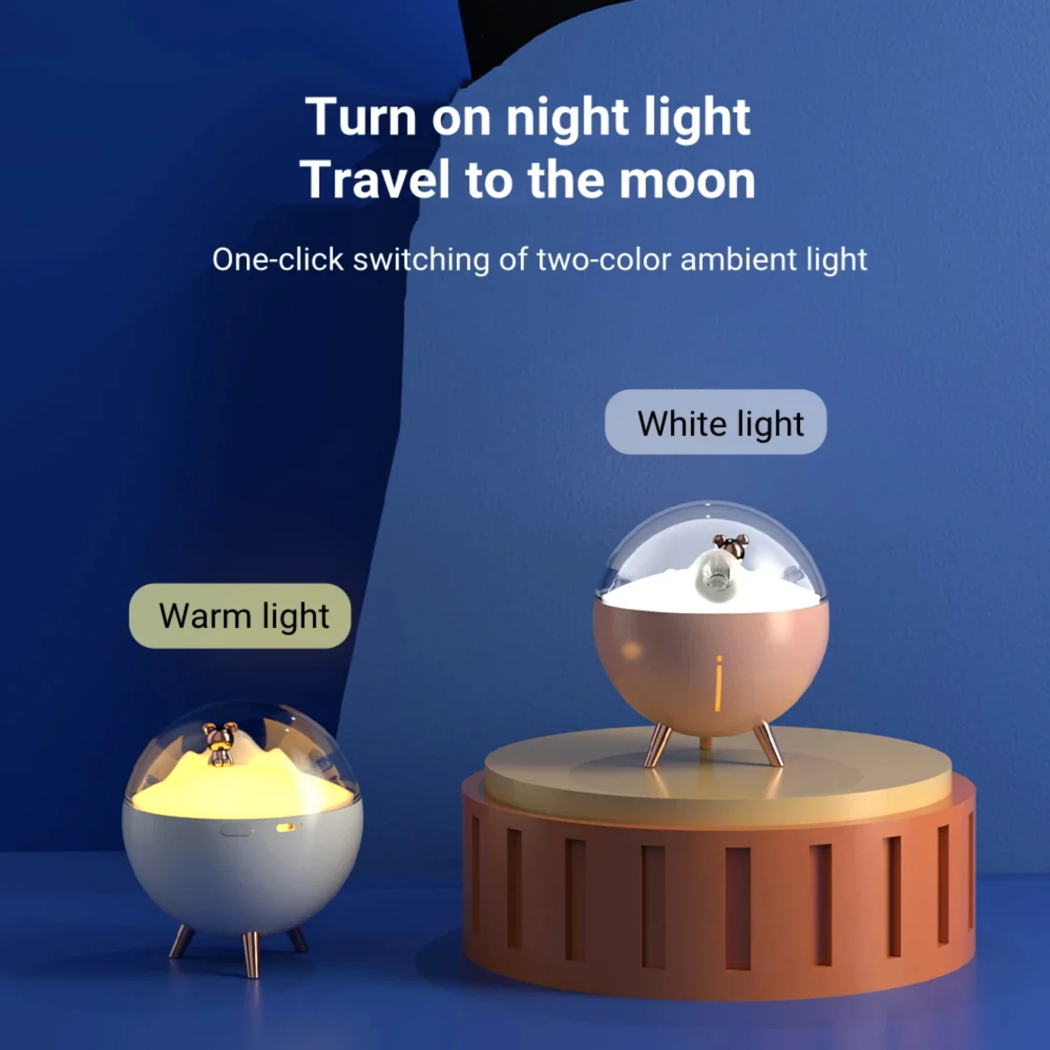 0ml Ultrasonic Air Humidifier with Quiet and Modern Design, LED Lamp, and 260ml Capacity - Perfect for Bedroom, Office, and Home