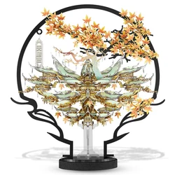 Piececool Tianfu Palace 3D Puzzles de Metal, Montagem Modelo Kits para Adulto, Construtor Toy, Presente para Adolescente