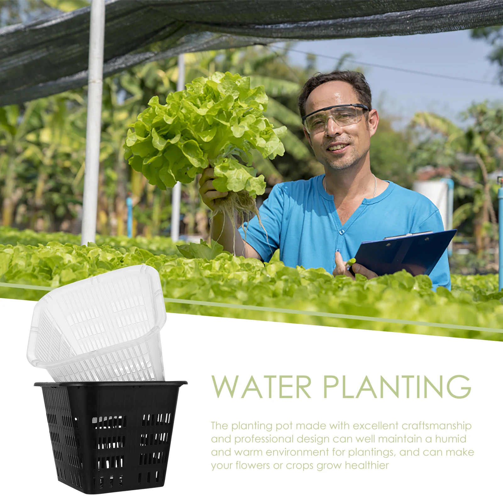 

6Pcs Root Control Plastic Flower Pots Thick Breathable Planting Basket for Orchid Hydroponic Garden Plant Container