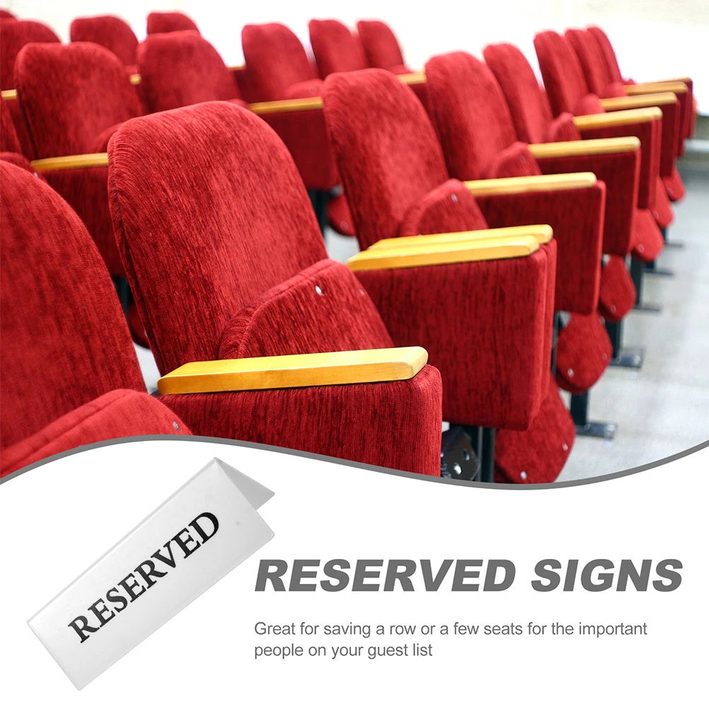 

2pcs Reusable Table Reserved Sign V Shaped Acrylic Multi-Function Restaurant Banquet Decorative Seat Marker For Events Meetings