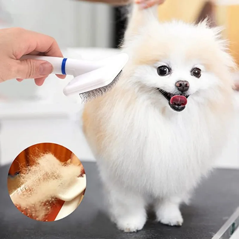 Pet Slicker Brush For Dogs Cats Puppy Gentle Grooming Brush For Shedding Loose Hair Remover Detangling Comb For Small Pets