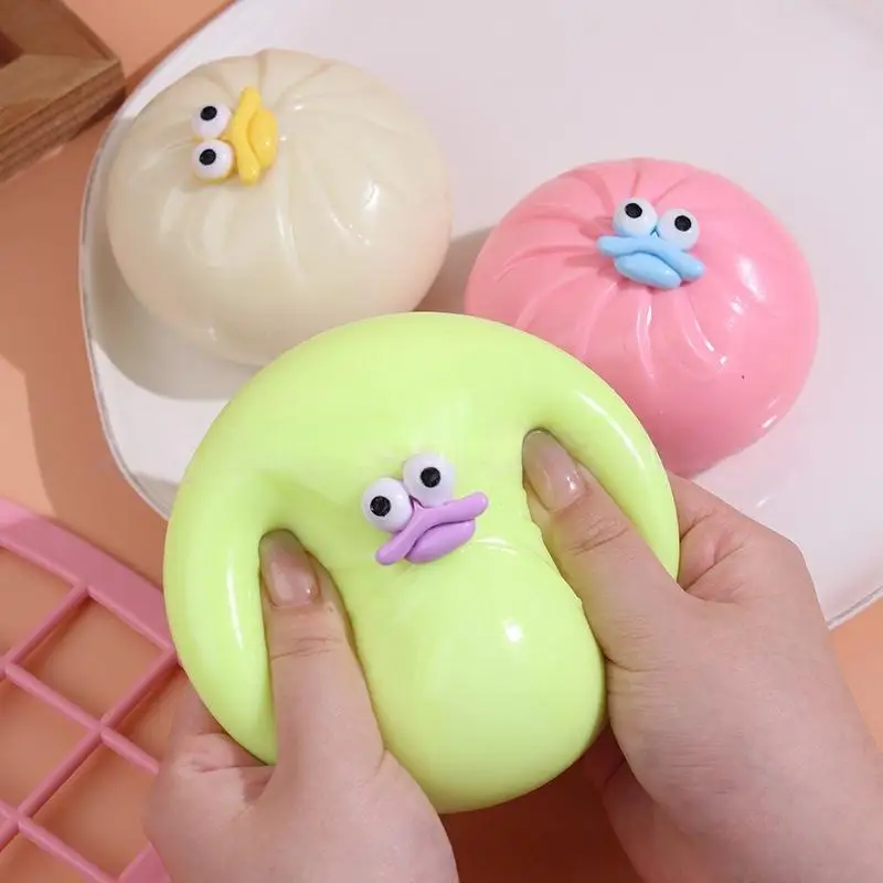 1/6Pcs  Sensory Toys Simulation Food Squishies Bun Squeeze Dough Ball Sour Sugar Rainbow Bar Squishes Stress Balls Gifts-TOY