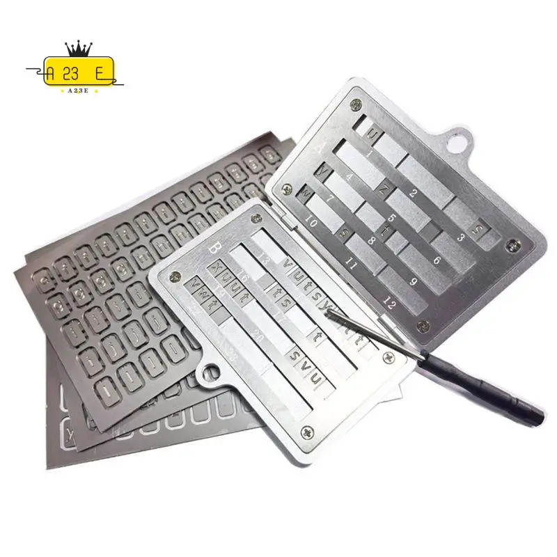 A23E-Crypto Seed Phrase Backup,Stainless Steel Seed Phrase Storage With Lock Hole,24 Words Backup,For BIP39 Hardware Wallets