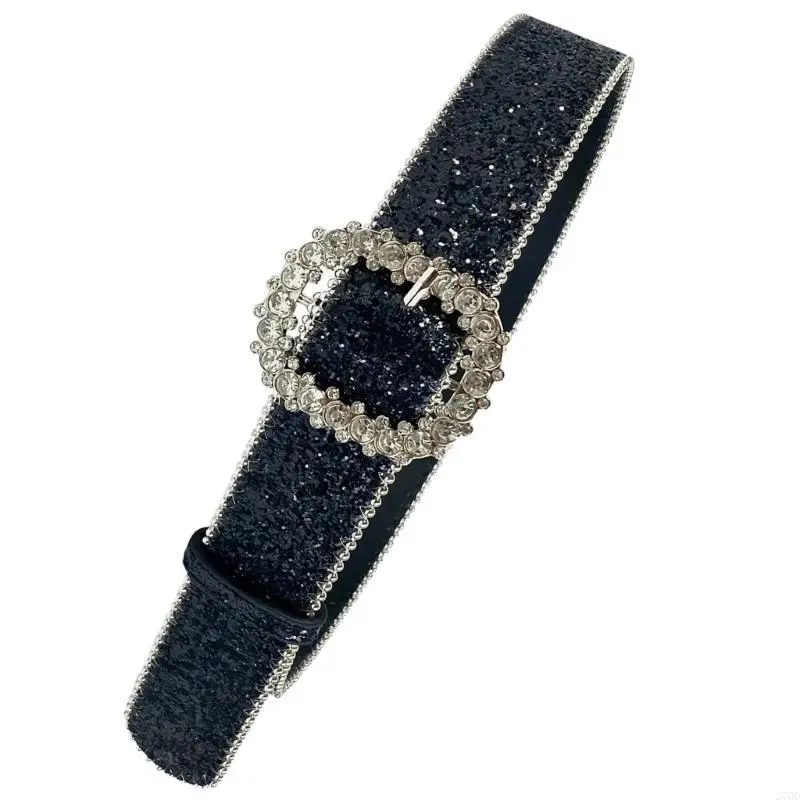 Sparkling Glitters Belt Eye Catching Blingbling Dress Pants Belt for Theme Event