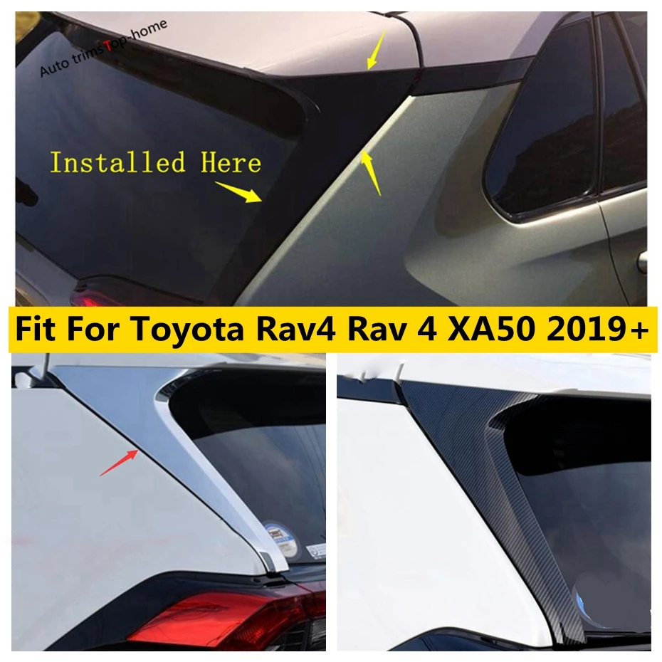 

Outer Side Rear Window Door Tail Windows Decoration Frame Cover Trim Fit For TOYOTA RAV4 RAV 4 XA50 2019 - 2024 Car Accessories