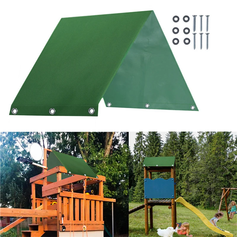 

2.3*1.1M Swing Set Replacement Tarp Sunshade Waterproof Playground Roof Canopy Outdoor Courtyard Replacement Furniture Cover