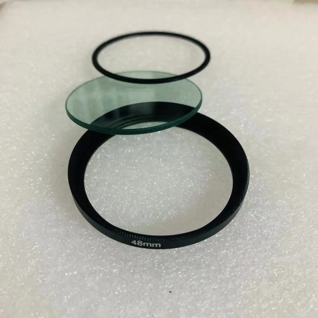 2Pcs Total Size 48mm Thread With Metal Frame Ring Visible High Pass KG1 Optical Glass For Camera Photography