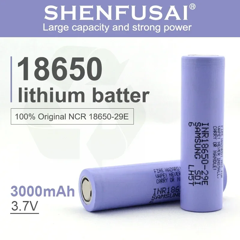 

lNR18650 lithium ion rechargeable battery, 29E, 3.7V, 3000mAh, 20A discharge, suitable for e-cigarettes, electric tools, etc