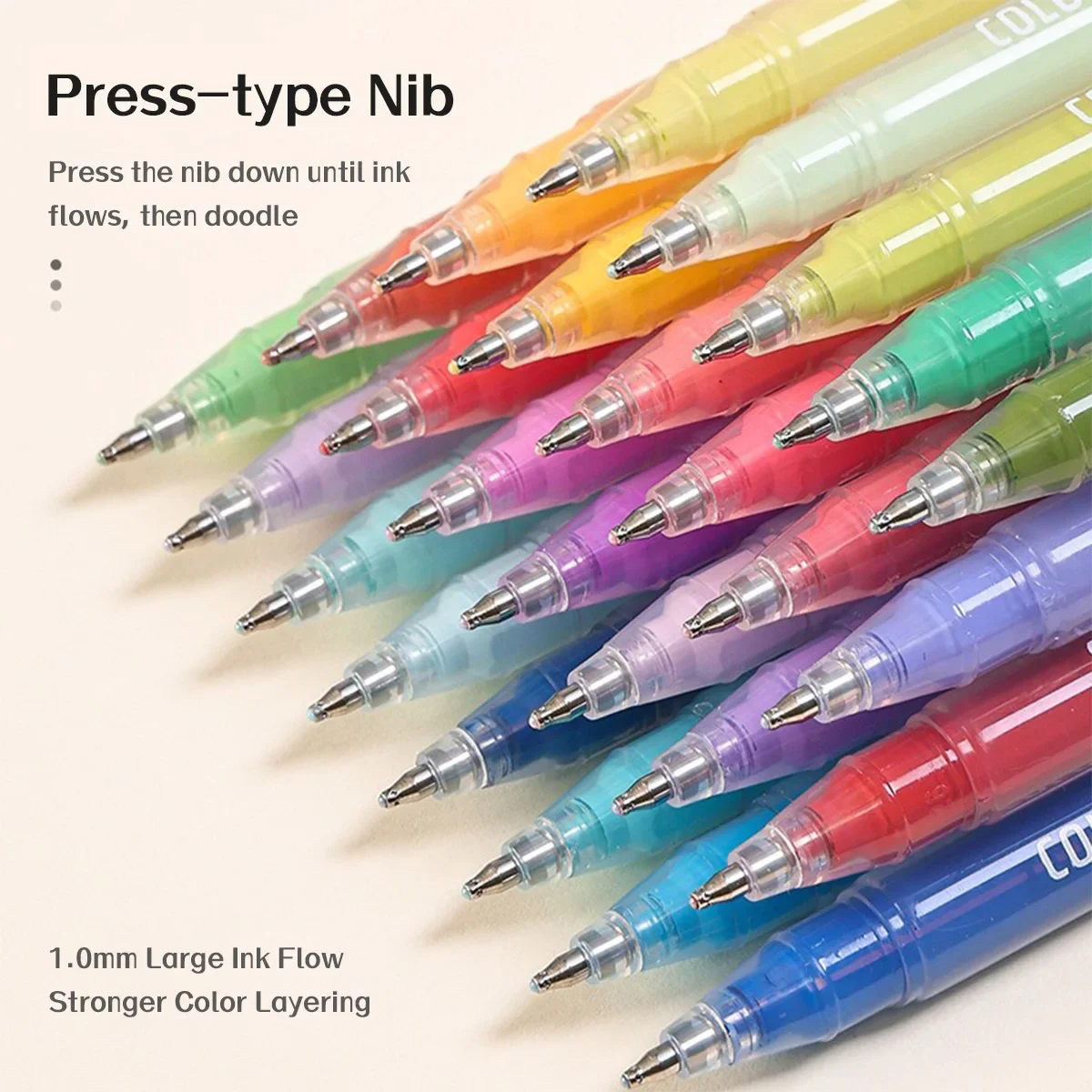 Languo 6/54 ألوان سعة كبيرة أكريليك هلام القلم 1.0 مللي متر اللوحة رسم متعدد الوظائف القلم القرطاسية مكتب اللوازم المدرسية #3