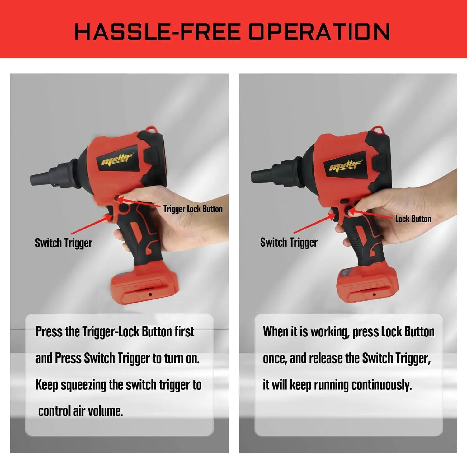 Cordless Air Duster Compatible with Milwaukee 18V Battery 50000RPM Brushless Air Compressed Air Pump for PC Keyboard(Tool Only)