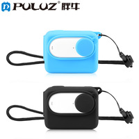 PULUZ Silicone Case cove for battery compartment+lens cove Cap+Strap For Insta360 GO 3 GO3 insta 360 action camera accessories