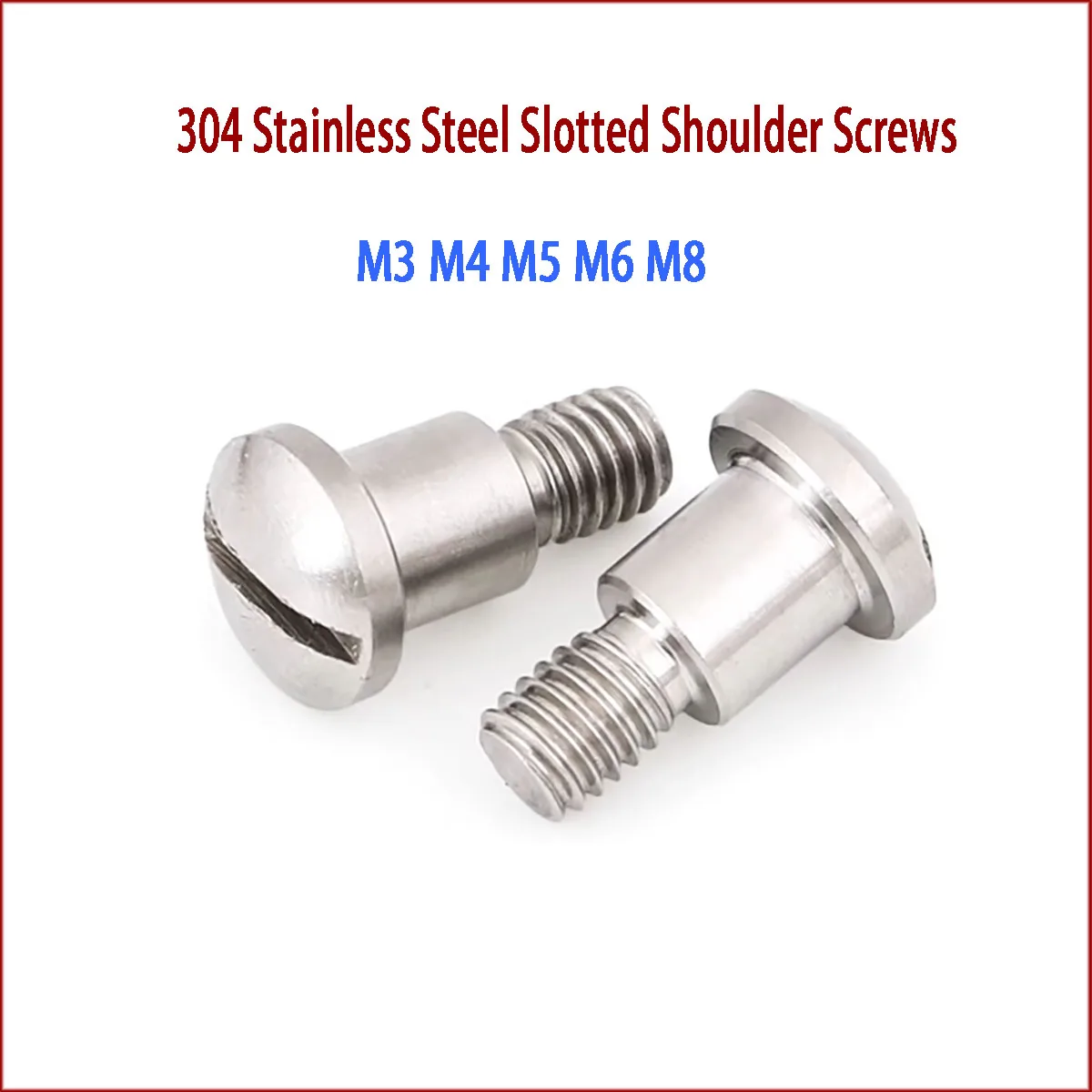 

304 Stainless Steel Slotted Shoulder Screws GB946 Spherical Head Iso Shoulder Bolts M3 M4 M5 M6 M8