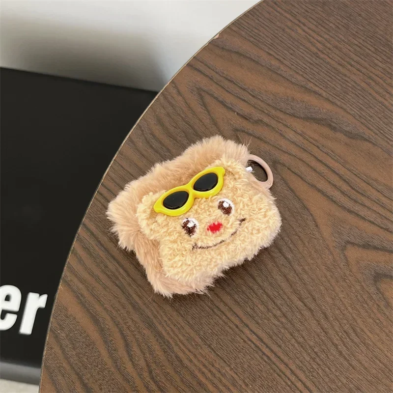 Funda bonita de oso de peluche para AirPods 4, Airpod 1, 2, 3 Pro Pro2, auriculares Bluetooth, caja de carga, funda protectora para auriculares