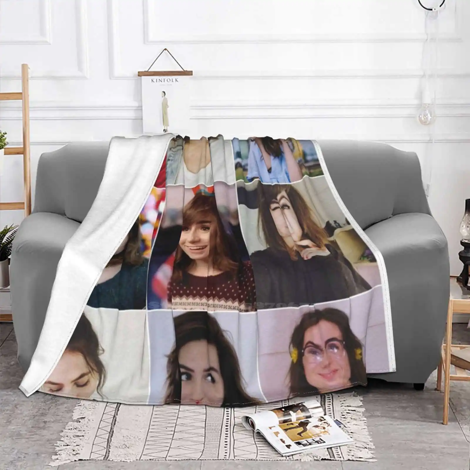 Dodie Collage Creative Design Comfortable Warm Flannel Blanket Doddleoddle Vloggleoddle Dodie Clark