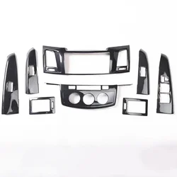 For Toyota Hilux Vigo 2012 2013 2014 2015 2016 Gear Panel Dashboard Cover Gear Panel Door Panel Stickers Car Accessories