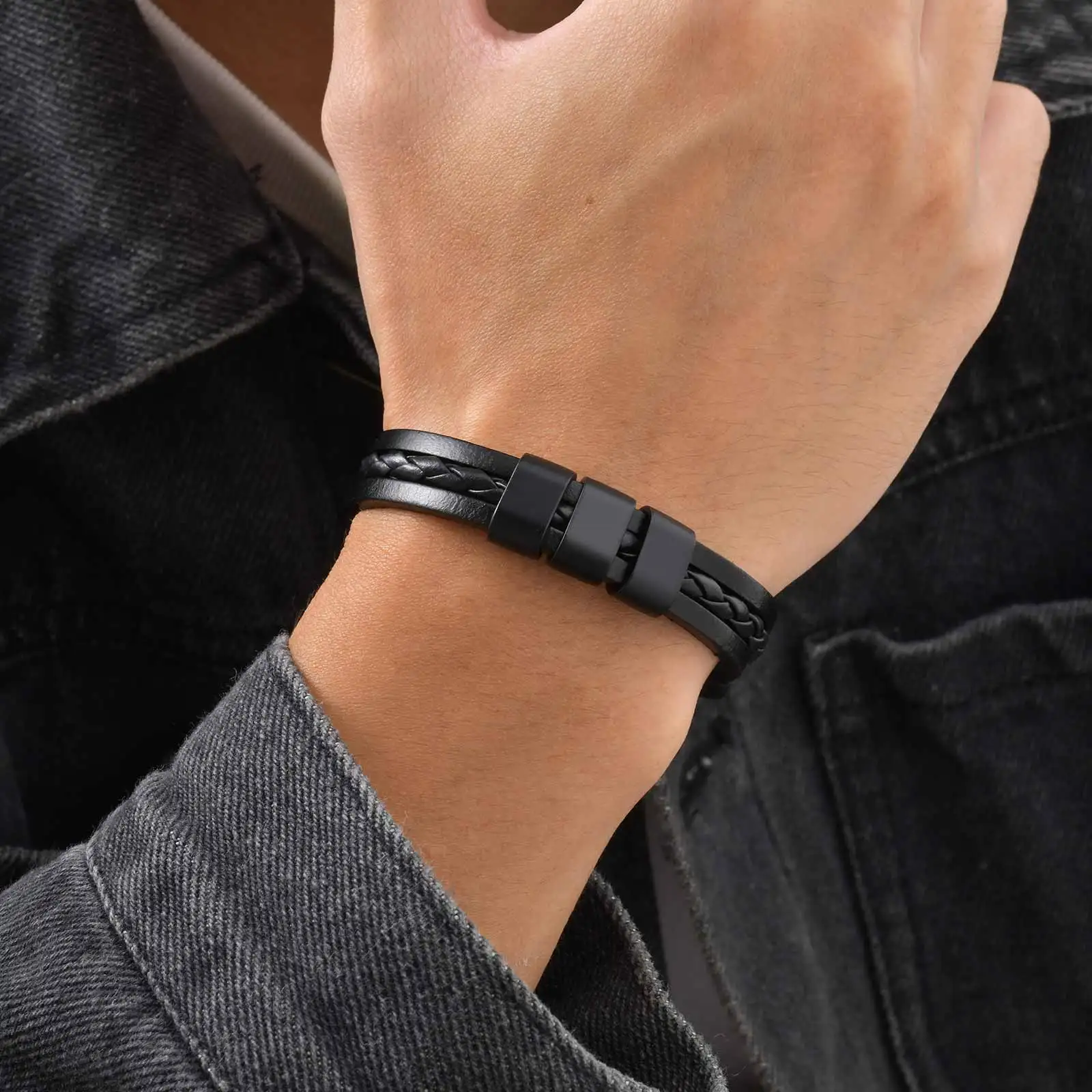 Браслет из искусственной кожи с индивидуальными именами, персонализированный браслет с гравировкой для мужчин, друг, семья, подарок на день отца