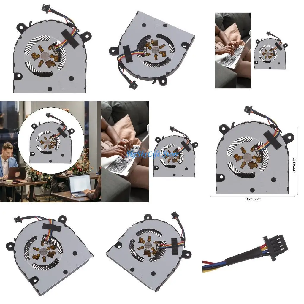 

E65E ноутбук CPU COLING FAN для Xioxin Pro-13 2019 2020 для S540-13 Black Metal