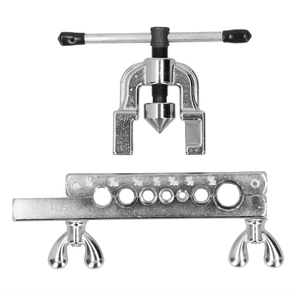 

Metric/Inch Copper Tube Expander Silver Multifunction Flaring Tool Set Pipe Flaring Tool Press Type Manual Reamer