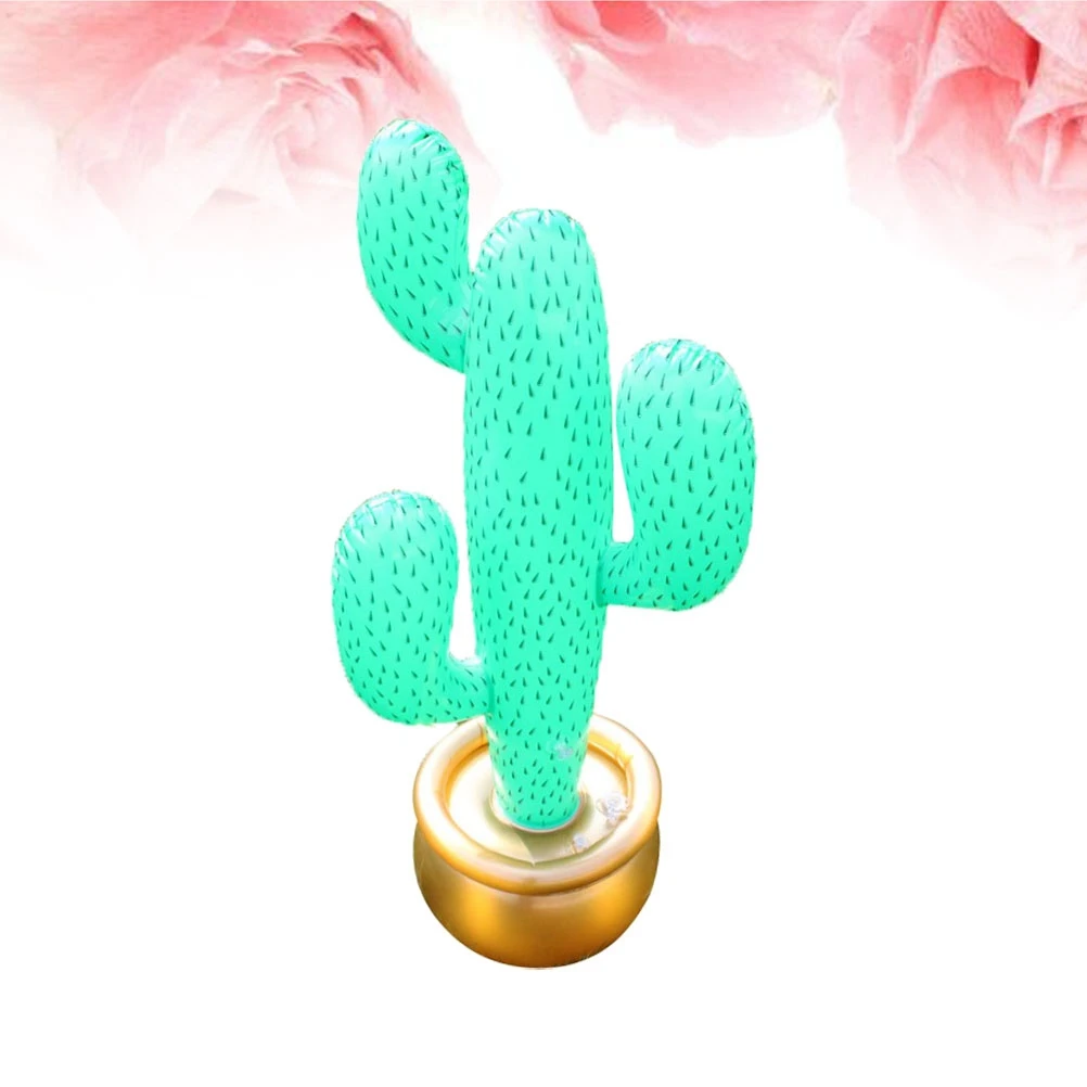 

Inflatable Cactus Decor Beach Party Supplies Funny Pool Float Green Lightweight Pvc Summer Travel Festival Decorative