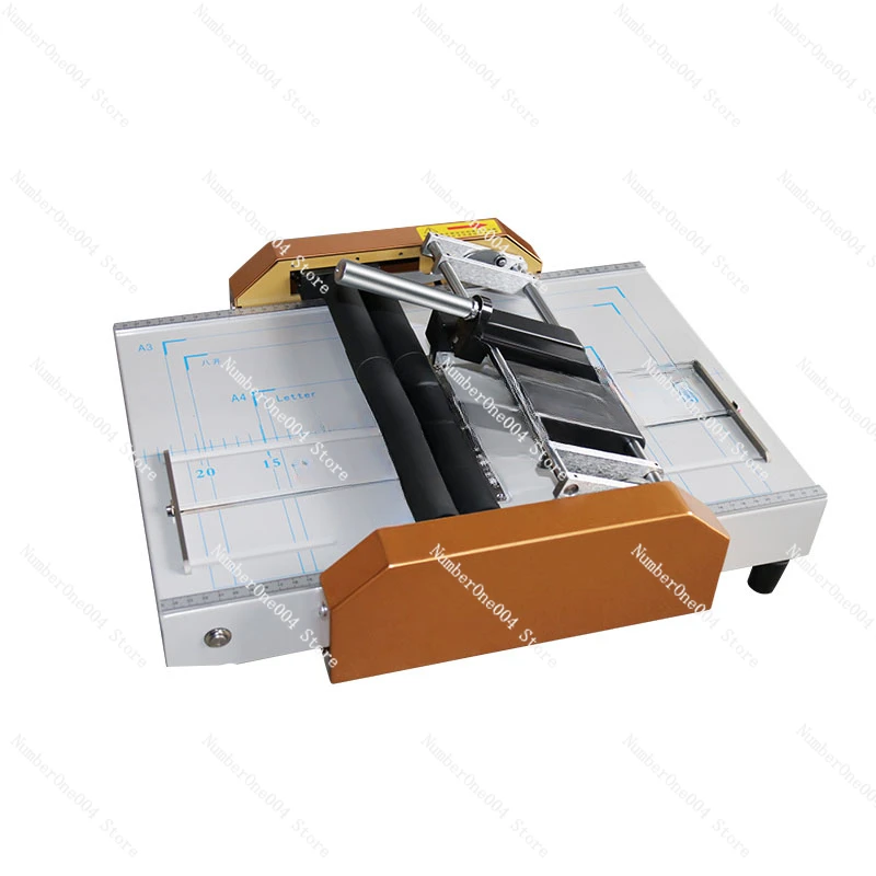 Paper Booklet Riding Saddle Stapler Binding Machine 220V Electric Stapler Folding Machine Creasing Machine Card Folding