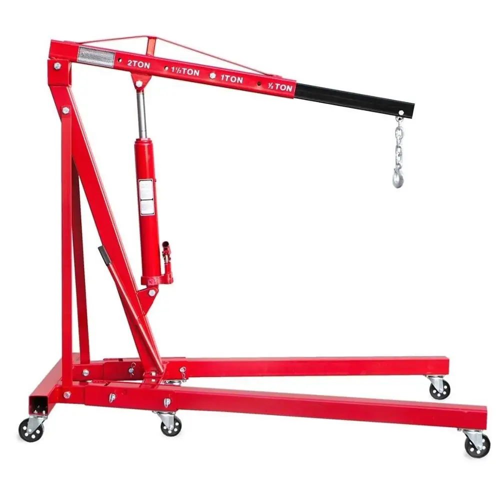 1ton hydraulic foldable shop crane for car engine hoist