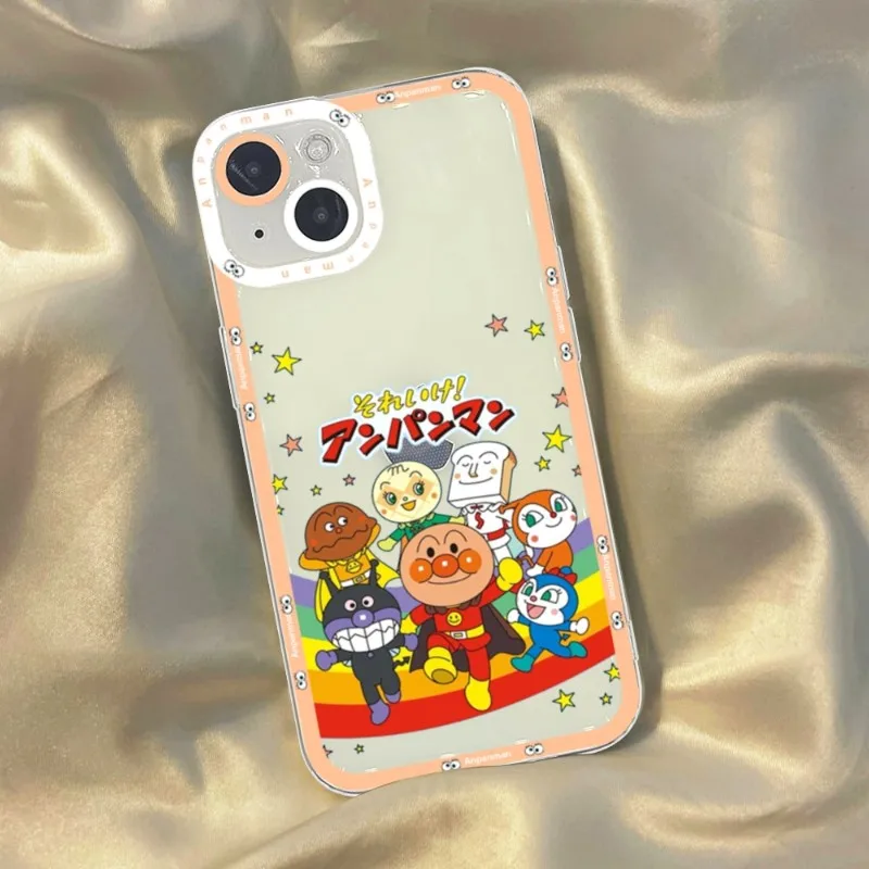 Fashion Anpanman Bread Phone Case Angel Eyes For iPhone 14 13 12 11 Pro Max Mini XS 14 Plus 12 13 MINI Soft Transparent Cover