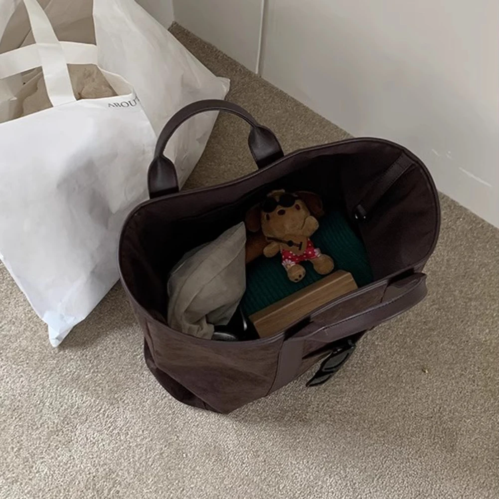 

Shoulder Bag for Women Vintage Winter Handbag Suede Simple Satchel Bag Commute Bag Shopping Bag