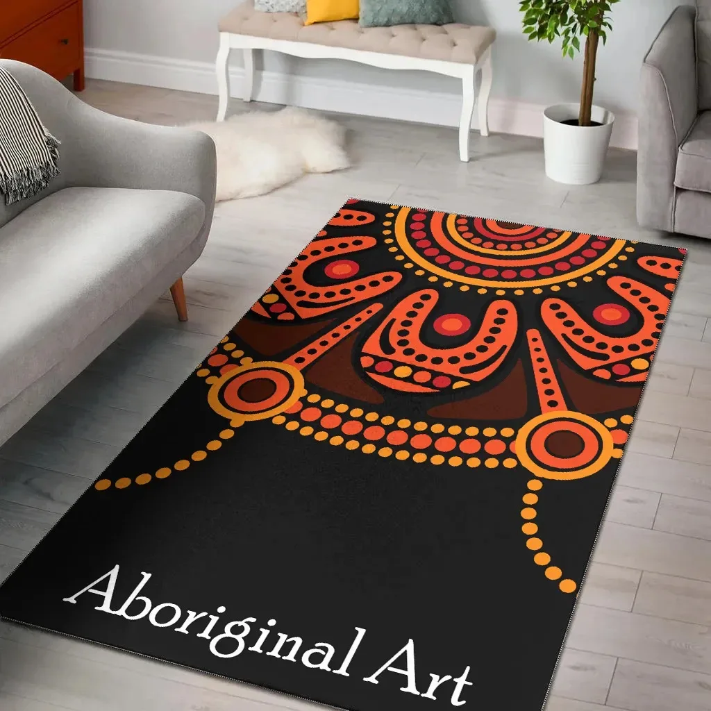 

Indigenous dot art 3D Printed Area Rug Room Mat Floor Anti-slip Carpet Home Decoration Themed Living Room Carpet