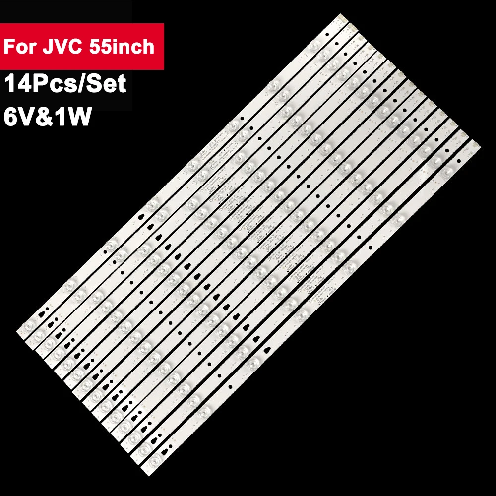 14pcs 555mm TV Backlight For JVC 55inch LED55D07A-ZC14CG-02 LE55D8810 LT-55C550 LED55D08B 50H2 LED55D7 F55A7F1 LED55D07A LE55M