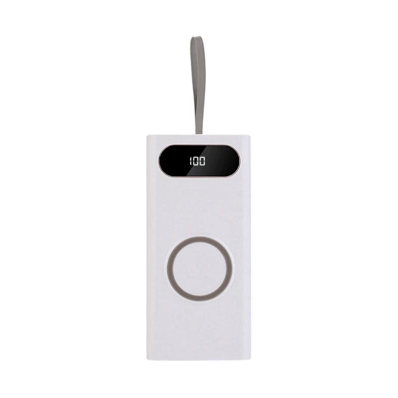 لتقوم بها بنفسك 18650 صندوق بطارية شحن سريع 22.5 واط مع شحن لاسلكي 15 واط وشاشة الكريستال السائل مجموعة صندوق الطاقة المحمول القابل للفصل