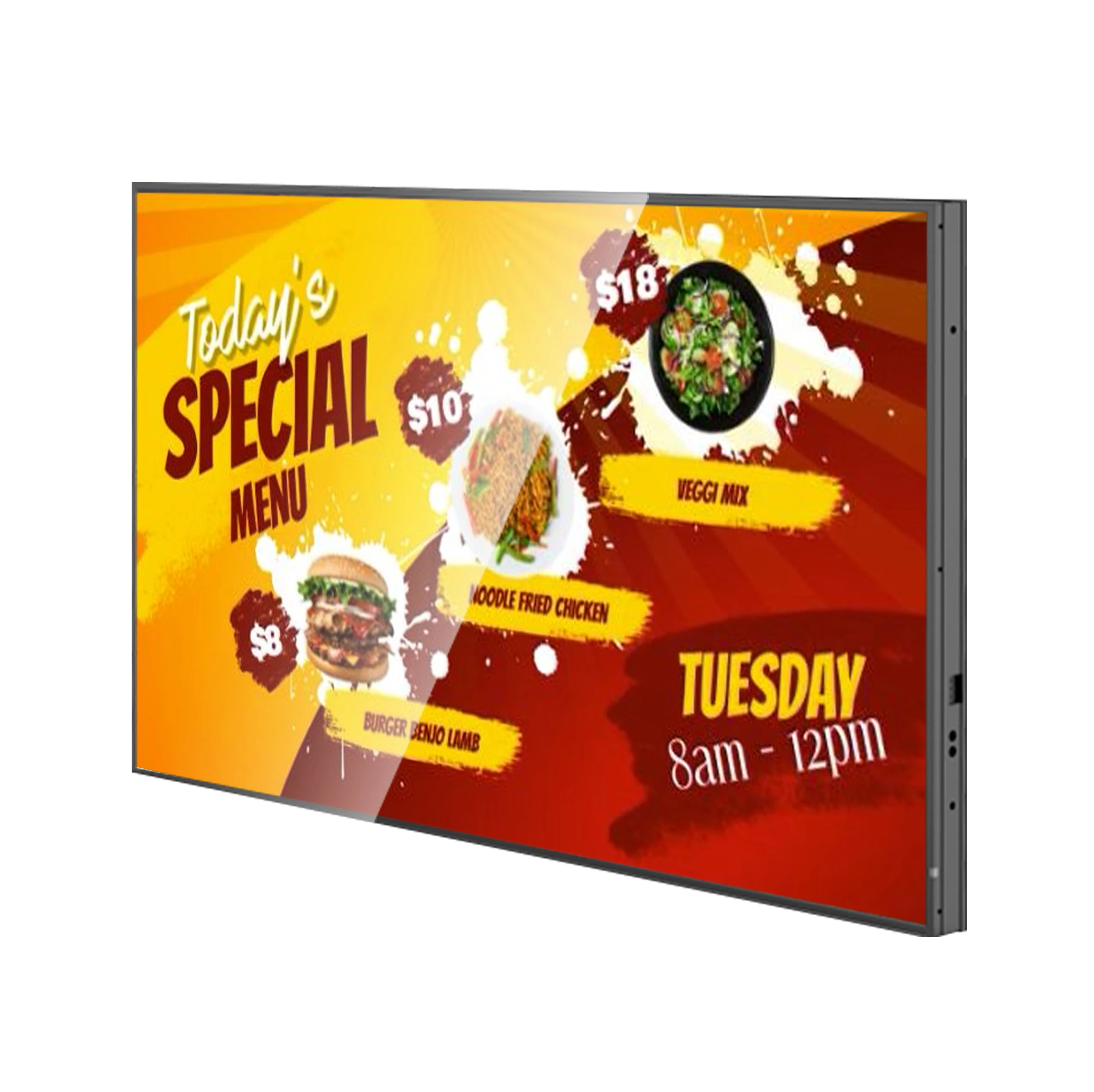 High Brightness Dual Screen Display Hanging Advertising Retail Store Promotional Digital Signage Window Lcd Digital Display