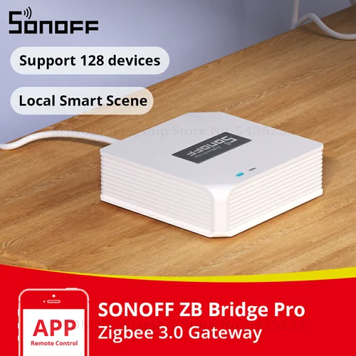 Imagen 1 del producto SONOFF-Puerta de enlace inteligente ZB Bridge Pro Zigbee 3,0, multimodo, compatible con 128 dispositivos, Control remoto, Alexa y Google Home