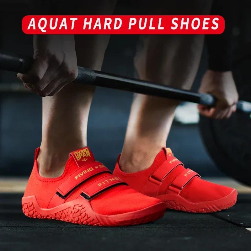 

2023 New Unisex Squat Hard Pull Shoes Soft Bottom Weight Lifting Shoes Men And Women White Red Sport Shoes Unisex