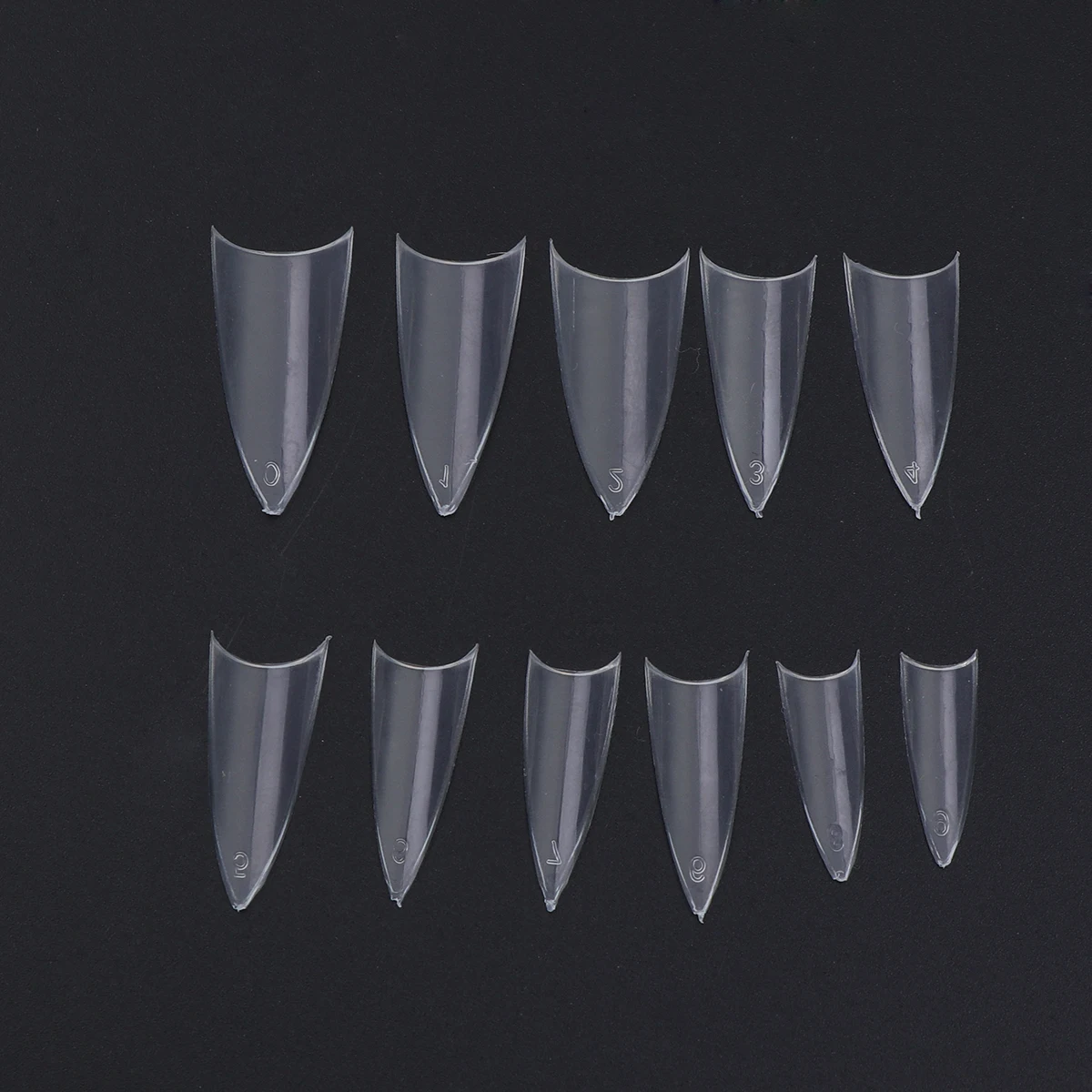 500 stks Sharp Fake Tips Clear Cuspate Vorm Voor Nail Art Acryl Gel Kunstnagels Duurzame Transparante Nagelbenodigdheden