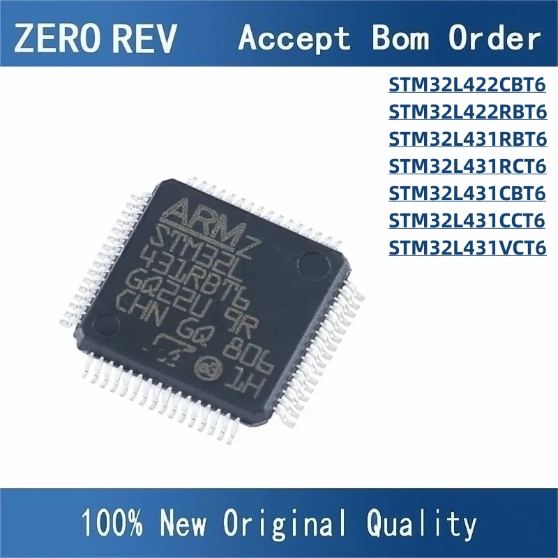 100% New STM32L422CBT6 STM32L431CBT6 STM32L431CCT6 LQFP48 STM32L422RBT6 STM32L431RBT6 STM32L431RCT6 LQFP64 STM32L431VCT6 LQFP100