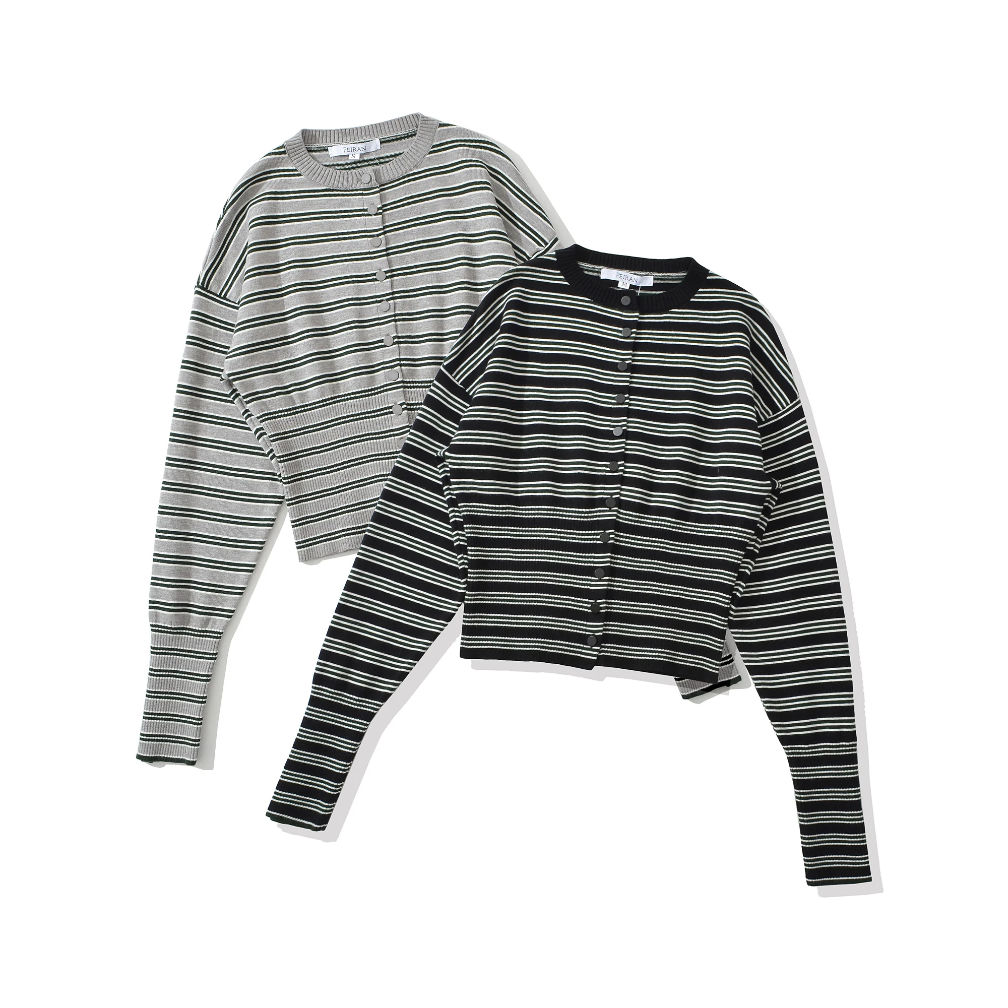 2025 خمر أفقي مخطط مغطاة واحدة الصدر زر سترة مشغولة من الصوف مرونة الخصر السراويل الصغيرة نحيل 2 قطع 1 مجموعة #4