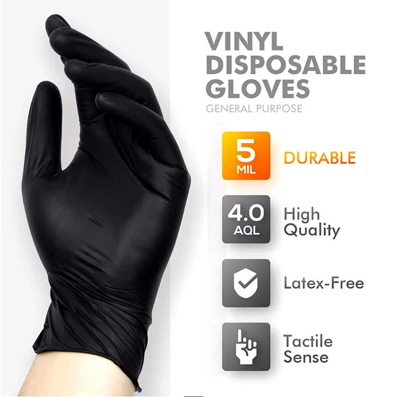 Disposable Glove Packaging Black Nitrile Gloves Household Kitchen Cooking Tools Car Wash Household Cleaning Work Gloves New